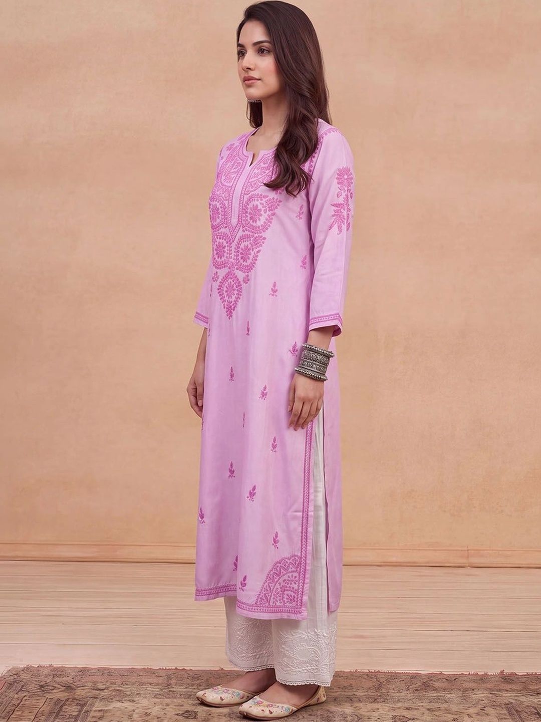 House of Chikankari Women Ethnic Motifs Embroidered Chikankari Kurta