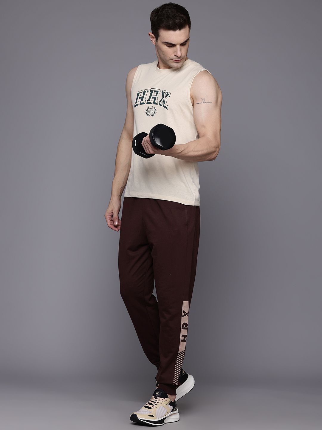 HRX by Hrithik Roshan Men Side Printed Training Joggers