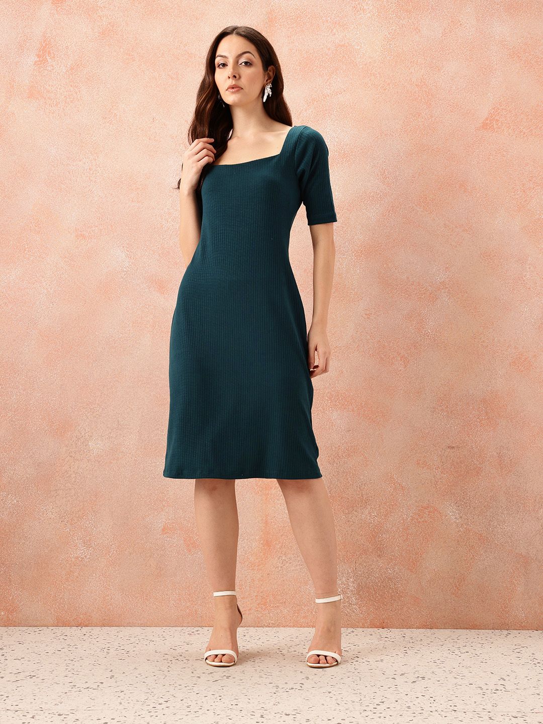 all about you Formal Ribbed Sheath Dress