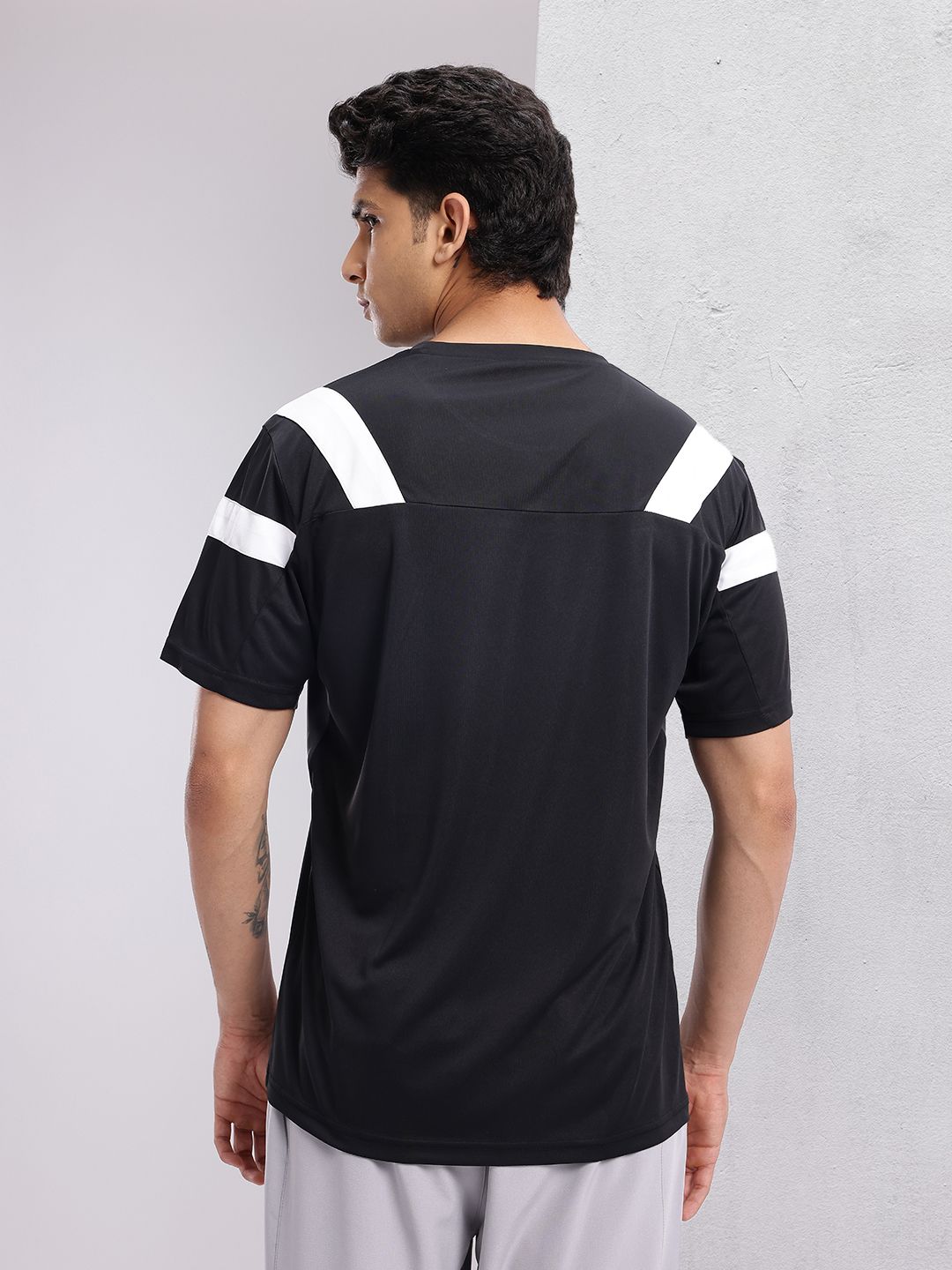 HRX by Hrithik Roshan Men Striped Rapid-Dry Running T-shirt
