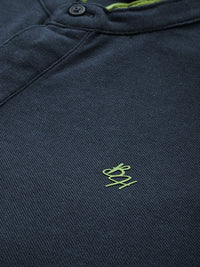 Being Human Henley Neck Pure Cotton T-shirt