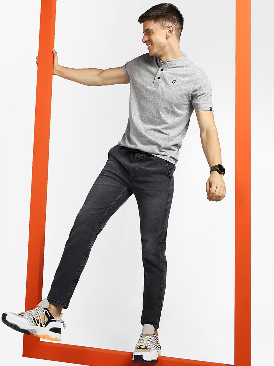 Urbano Fashion Men Light Fade Stretchable Jeans