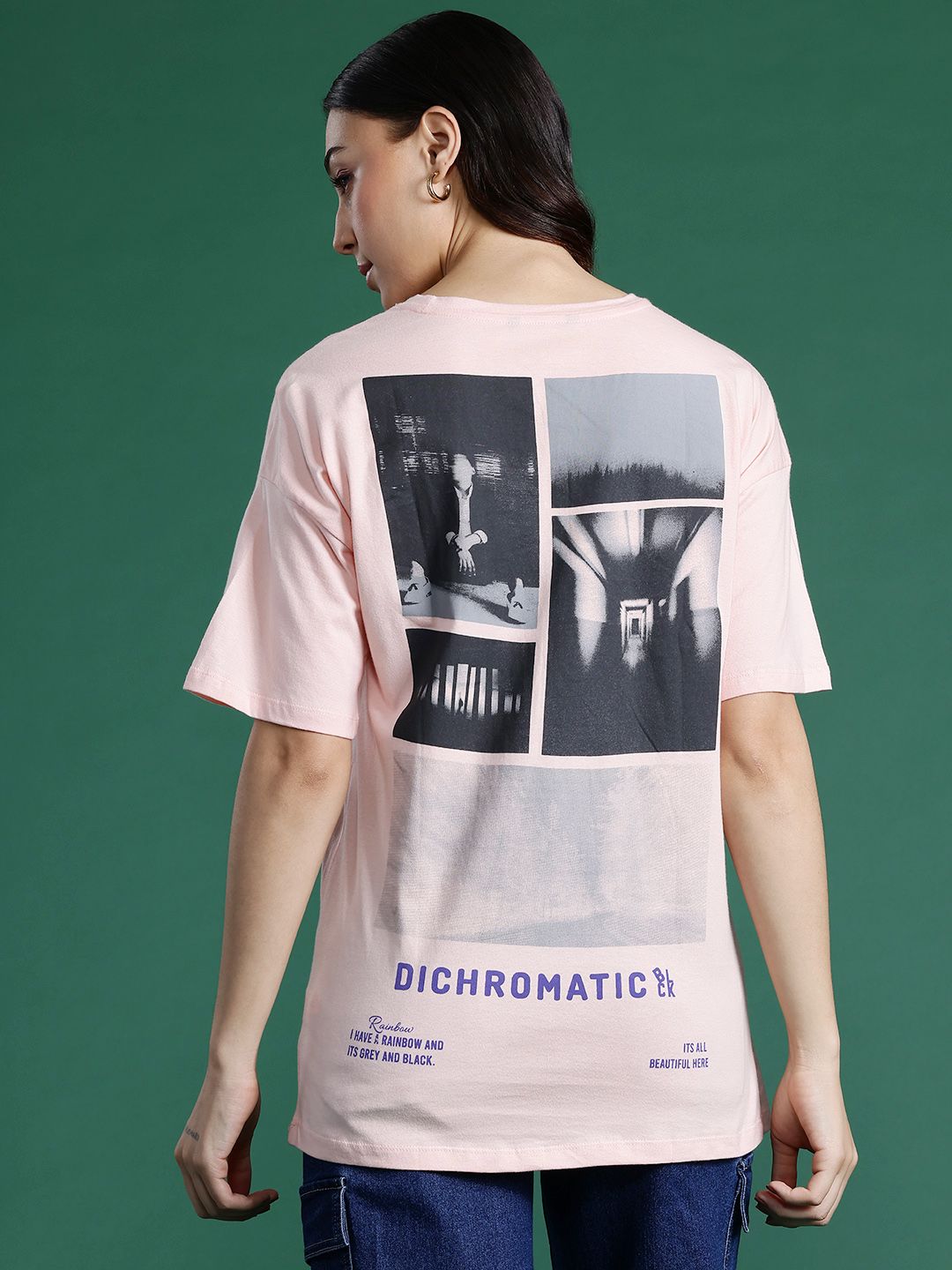DressBerry Women Printed Drop-Shoulder Sleeves T-shirt