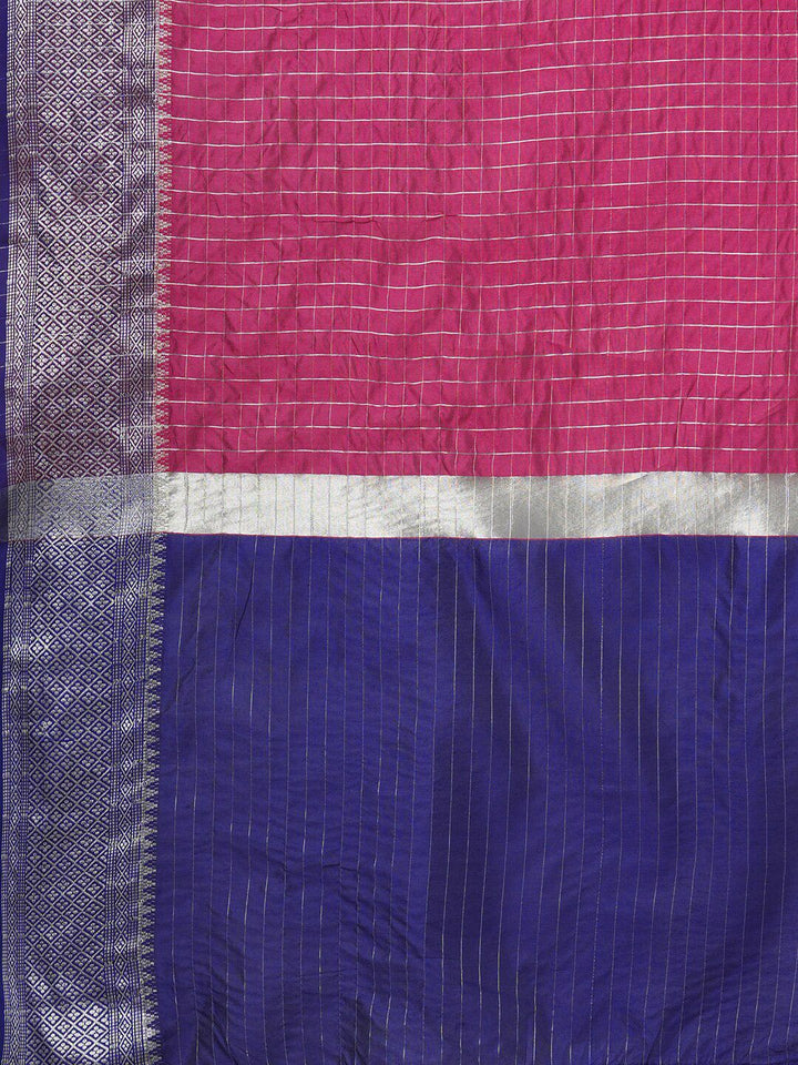 Saree mall Checked Zari Saree