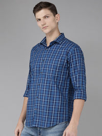 Park Avenue Men Slim Fit Tartan Checks Opaque Pure Cotton Casual Shirt