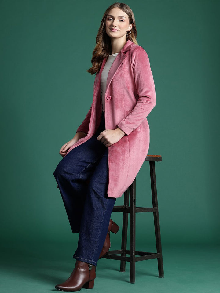 DressBerry Notched Lapel Collar Overcoat