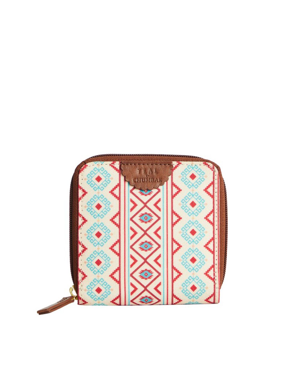 TEAL BY CHUMBAK Women Printed Zip Around Wallet