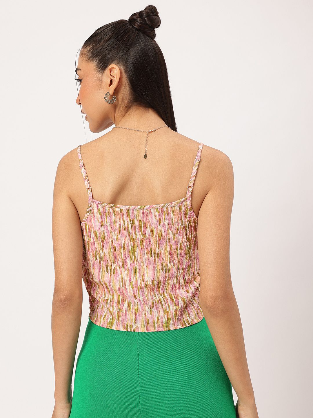 DressBerry Wildflower Fantasy Ruffles Seersucker Crop Top
