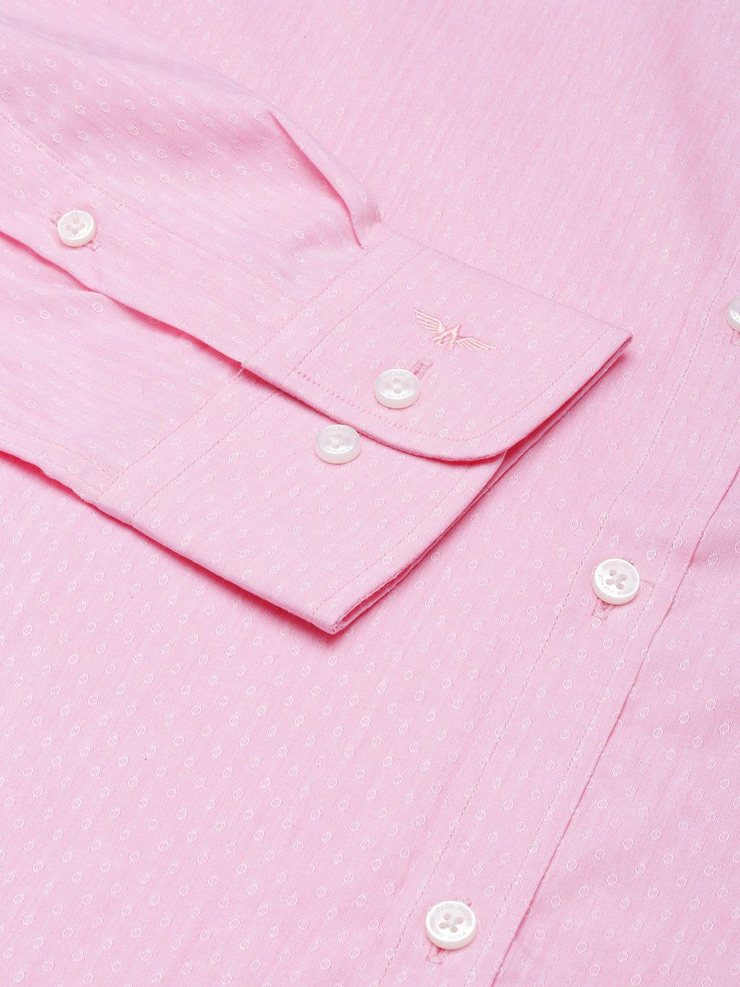 Park Avenue Pure Cotton Self Design Textured  Slim Fit Formal Shirt