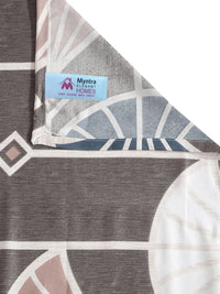 Myntra Elegant Homes Coklat Geometri 300 TC Cadar Tempat Tidur Single dengan 1 Sarung Bantal