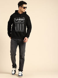 Being Human Men Printed Pure Cotton Hooded Sweatshirt