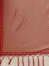 Saree mall Red & Gold-Toned Woven Design Silk Blend Sarees