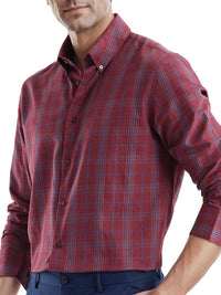 RARE RABBIT Men Comfort Opaque Checked Casual Shirt