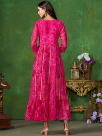 KALINI Ethnic Motifs Fit and Flare Ethnic Dress