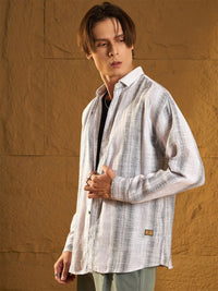 DENNISON Men Stripetastic Drop Shoulder Oversized Shirt