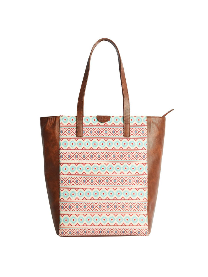 TEAL BY CHUMBAK Women Printed Canvas Tote Bag