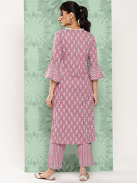 Varanga Women Ethnic Motifs Printed Regular Pure Cotton Kurta with Trousers