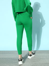 STREET 9 Women Gorgeous Green Typography Gym Kit Trousers