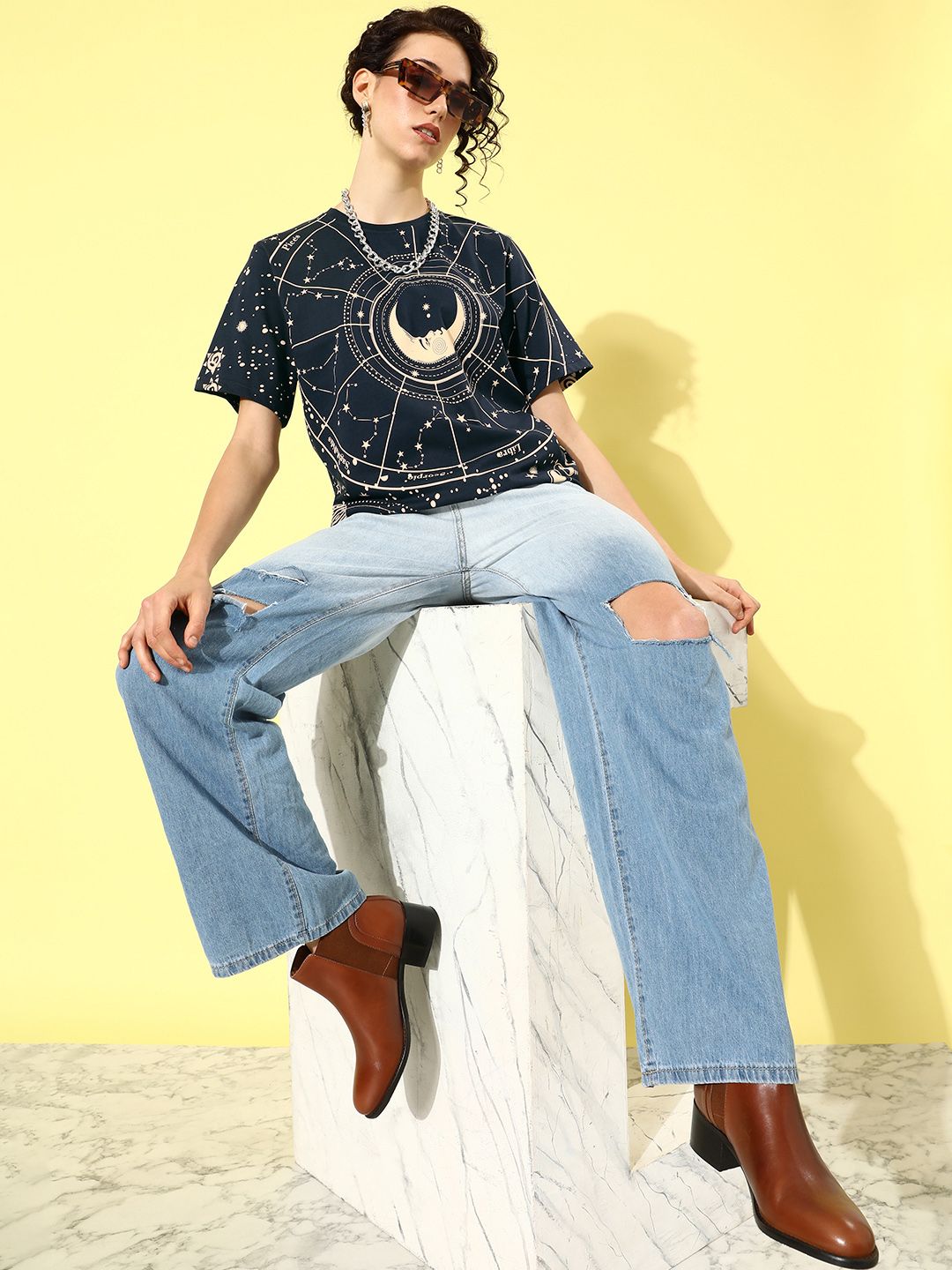 DILLINGER Pure Cotton Printed Oversize T-shirt