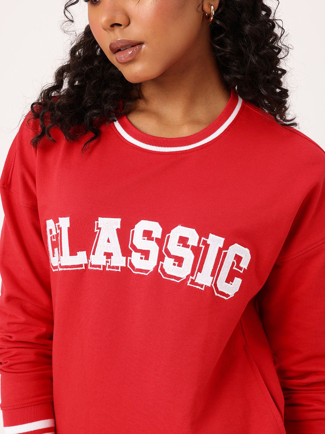 DressBerry Embroidered Relaxed Fit Sweatshirts