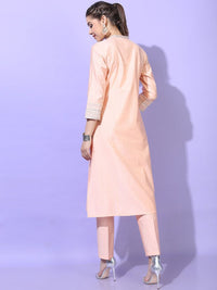 Vishudh Women Solid Viscose Rayon Kurta with Trouser