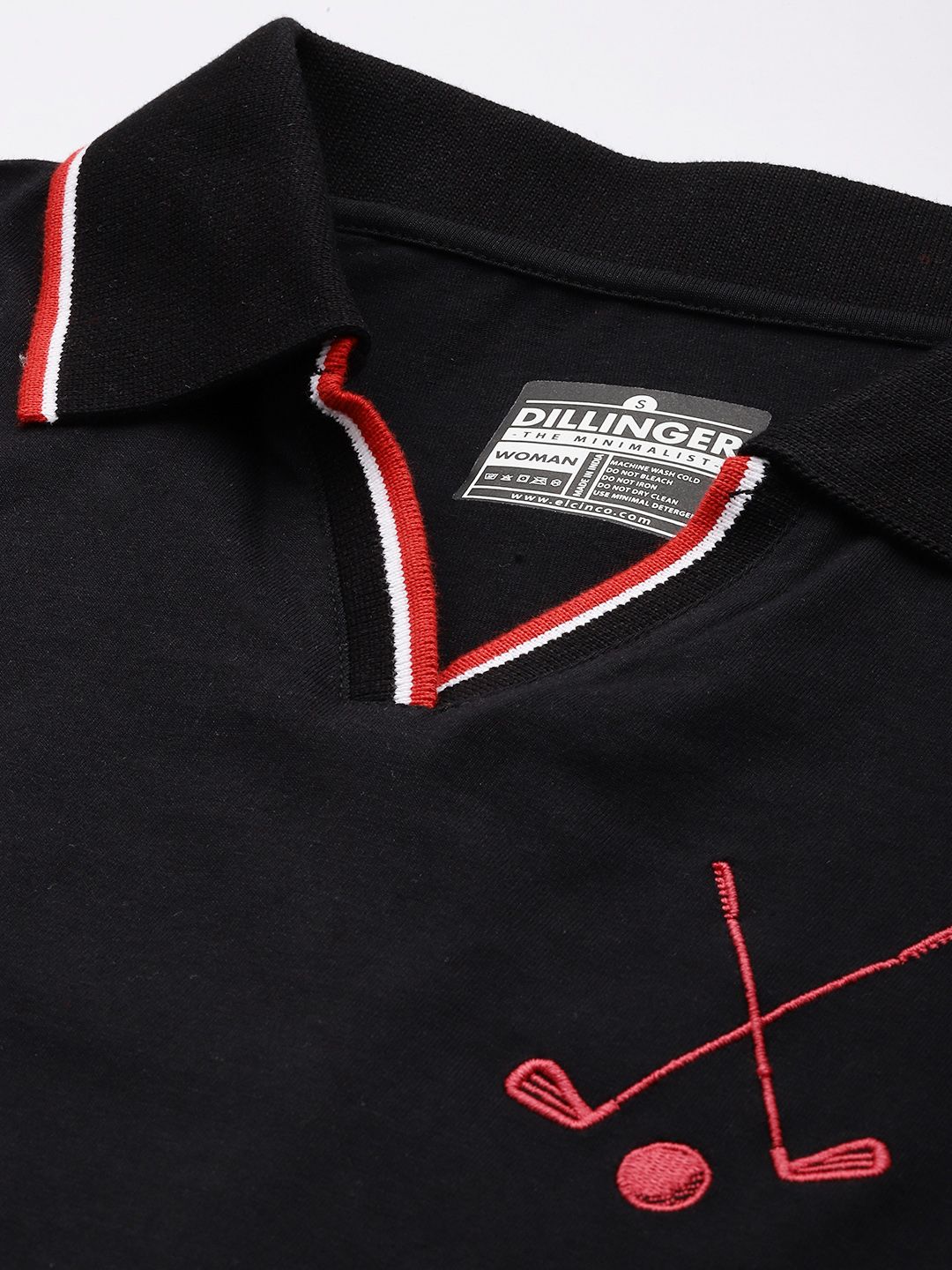 DILLINGER Women's Regular Fit Badge Embroidery Polo Tshirt