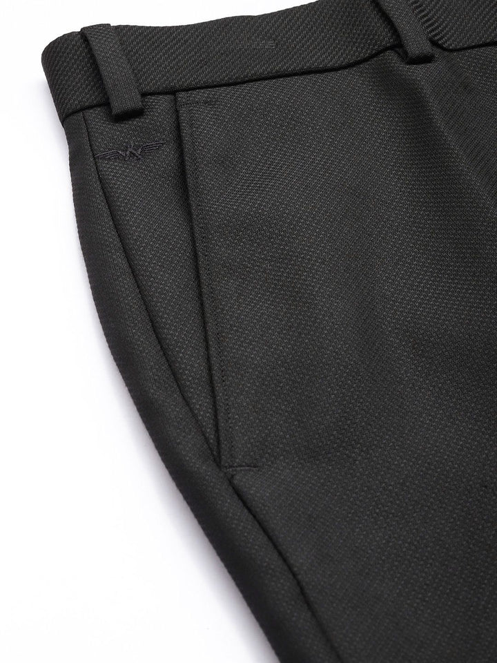 Park Avenue Men Textured Formal Trousers