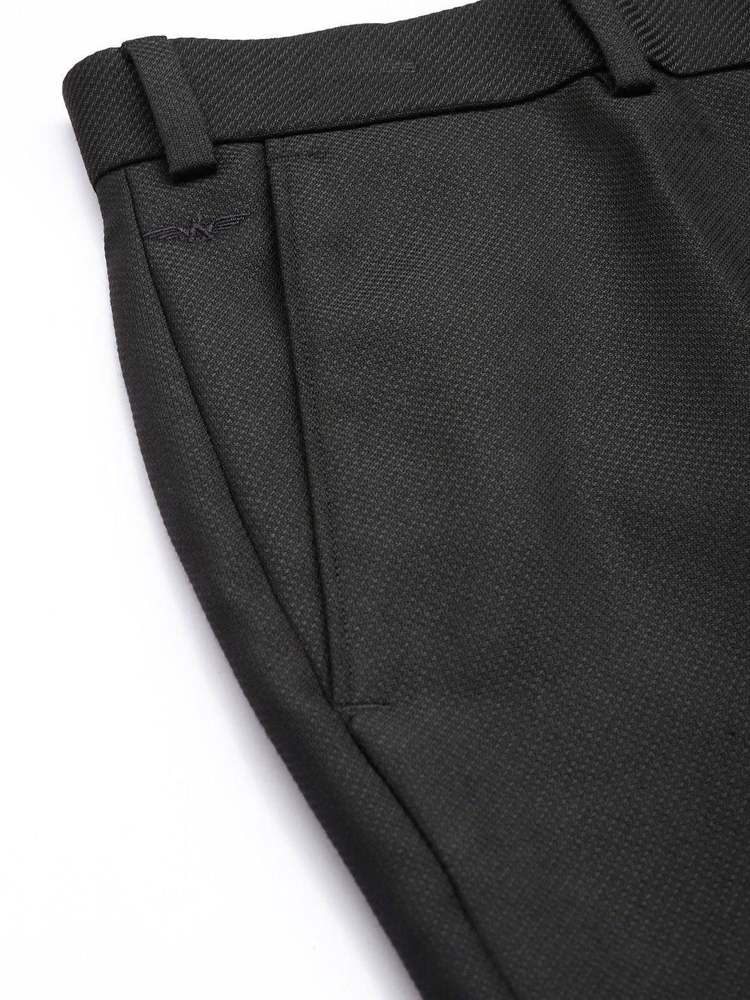 Park Avenue Men Textured Formal Trousers