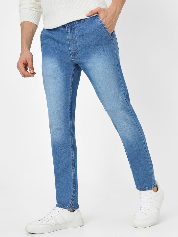Urbano Fashion Men Blue Slim Fit Mid-Rise Clean Look Stretchable Jeans