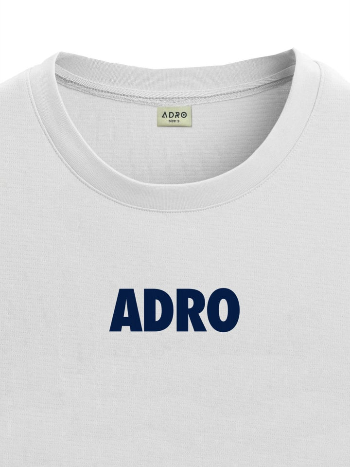ADRO Men Typography Lengan Panjang Applique T-shirt