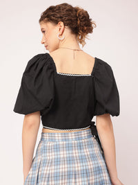 DressBerry Classic Feminine Plunge Neck Wrap Top