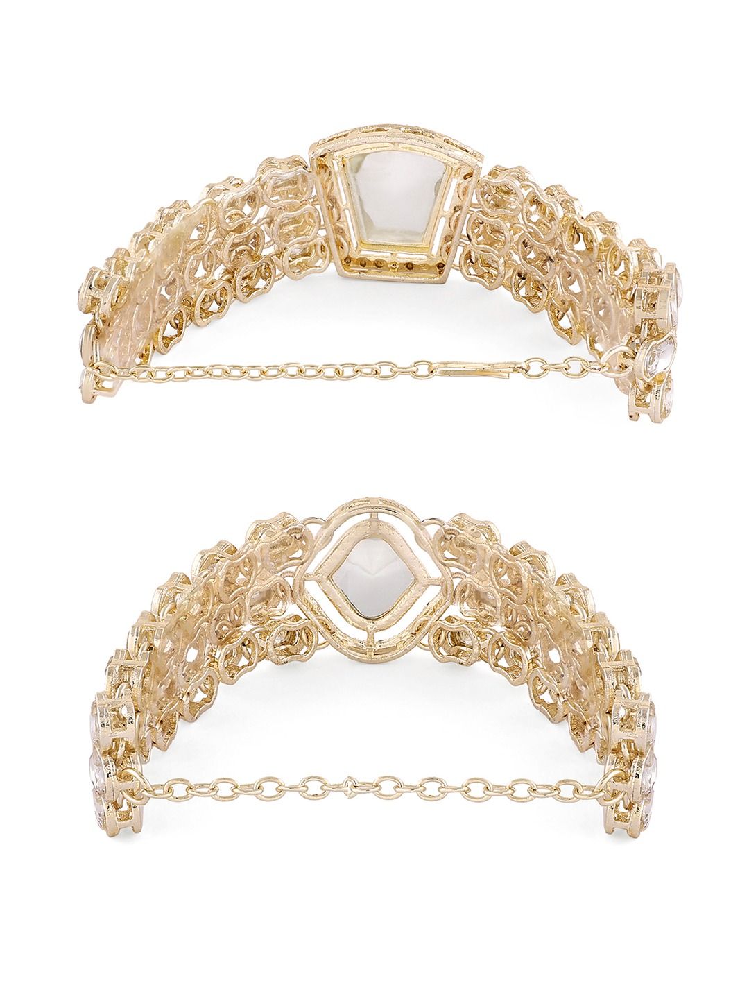 Set Mutiara Zaveri 2 Gelang Lilit Berlian Austria Bersalut Emas