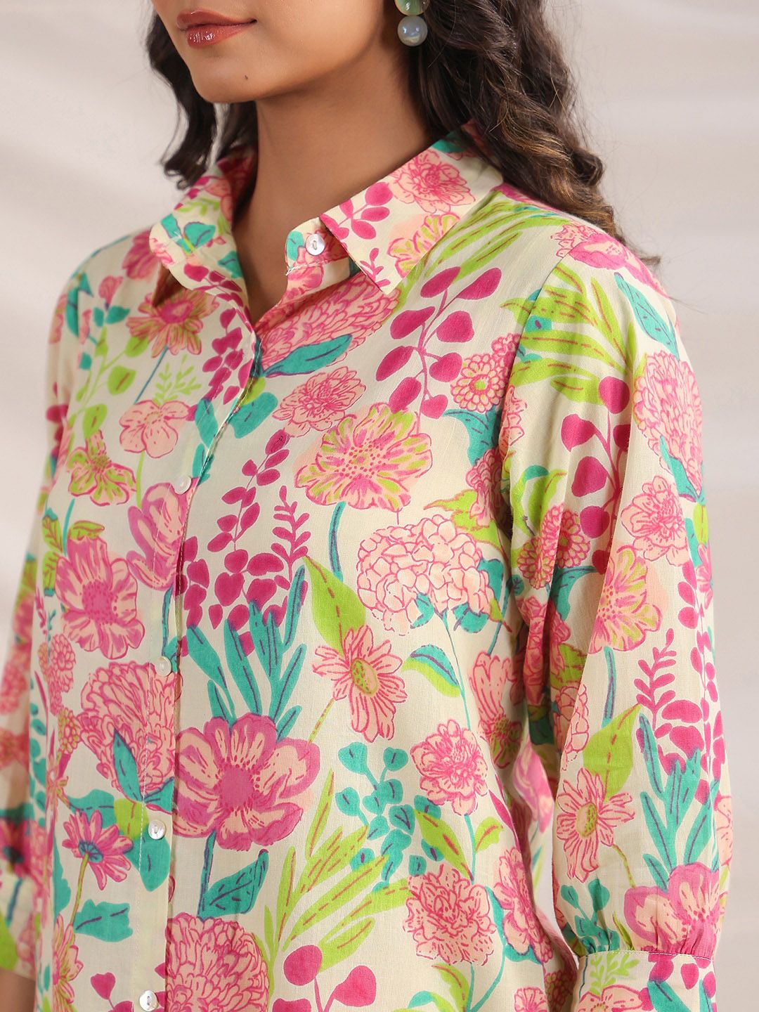 Janasya Women Cotton Floral Regular Co-ord Set