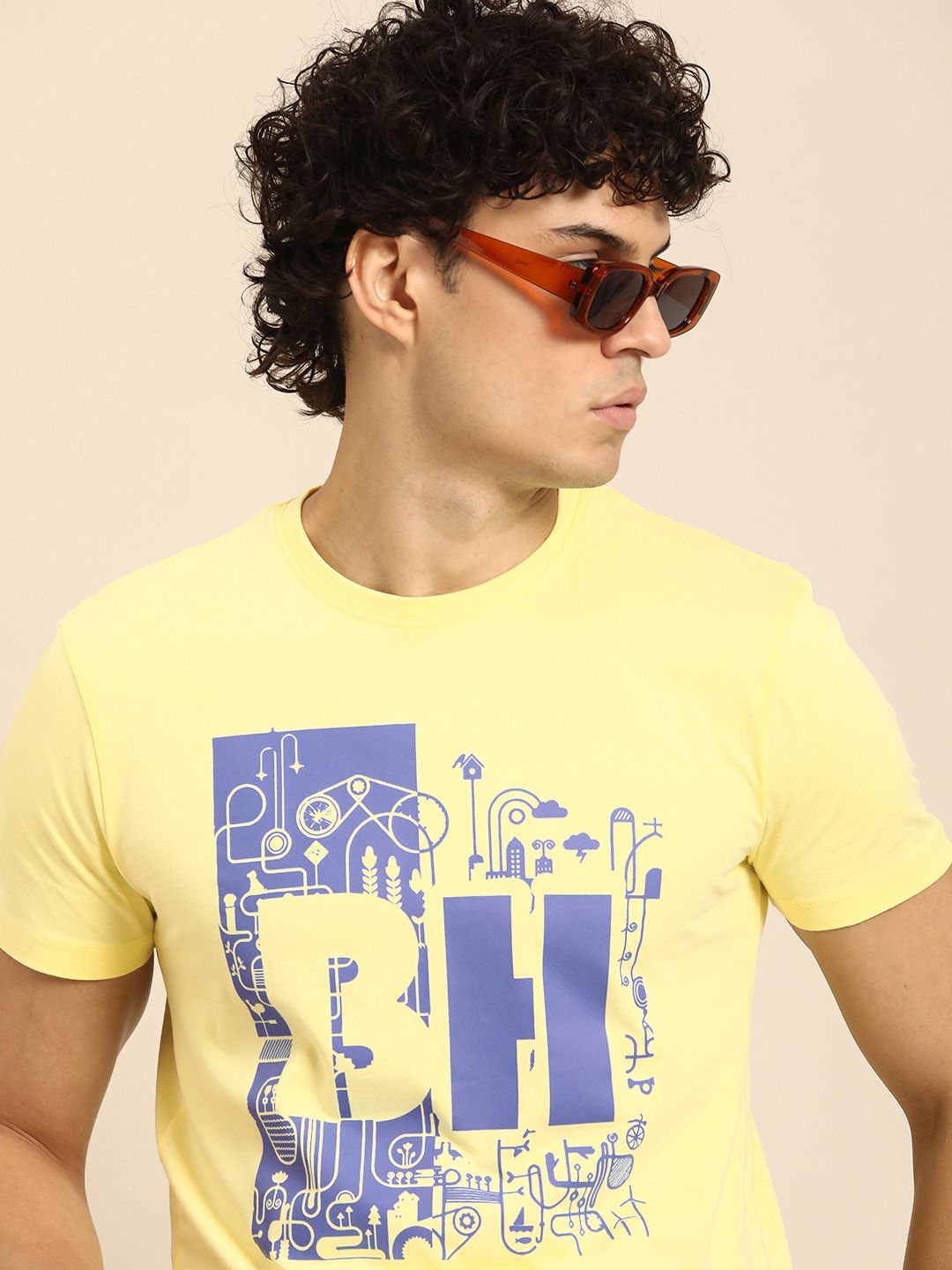 Being Human Typography Printed Pure Cotton T-shirt