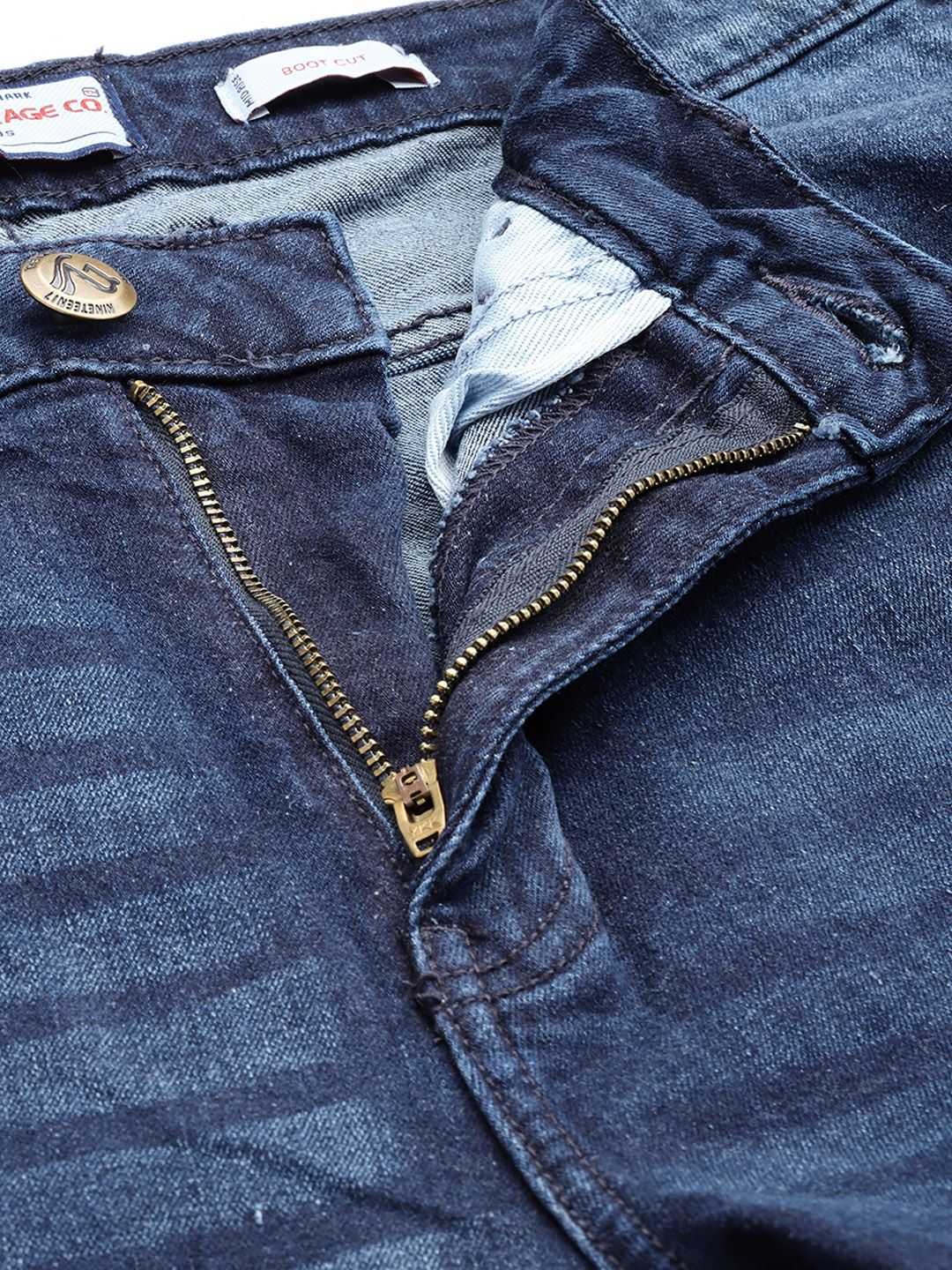 The Indian Garage Co Men Bootcut Light Fade Stretchable Jeans
