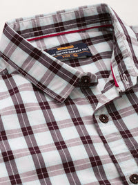 The Indian Garage Co Men Slim Fit Tartan Checked Casual Shirt
