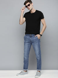 The Indian Garage Co Men Blue Slim Fit Mildly Distressed Stretchable Jeans