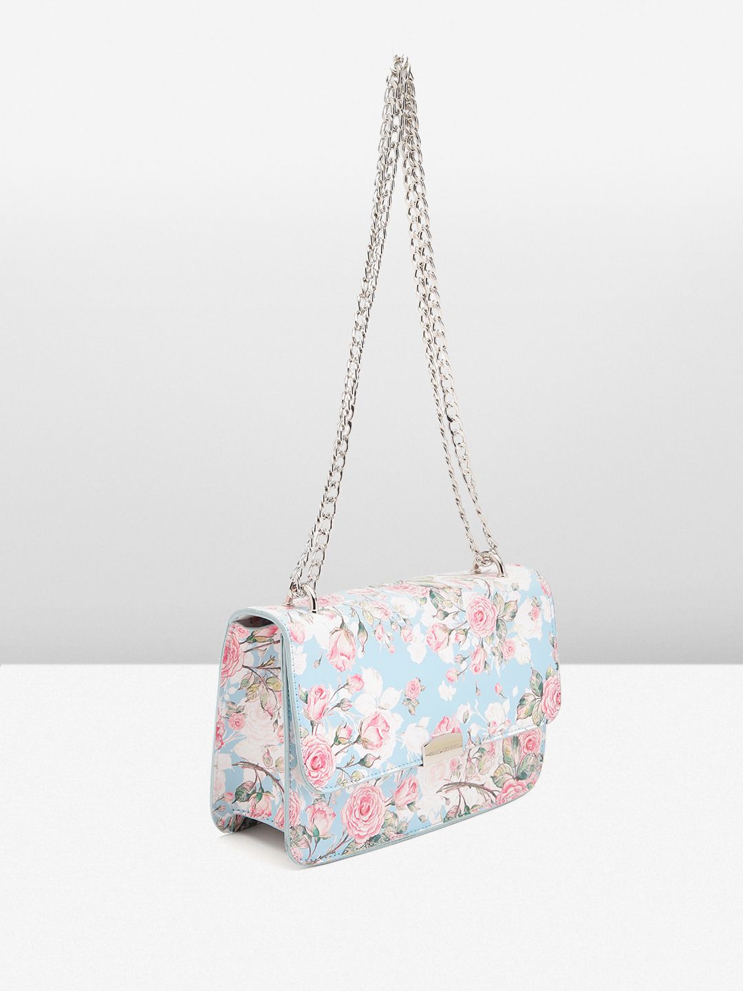 Lino Perros Floral Printed Structured Sling Bag