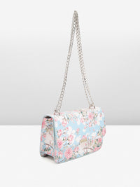 Lino Perros Floral Printed Structured Sling Bag