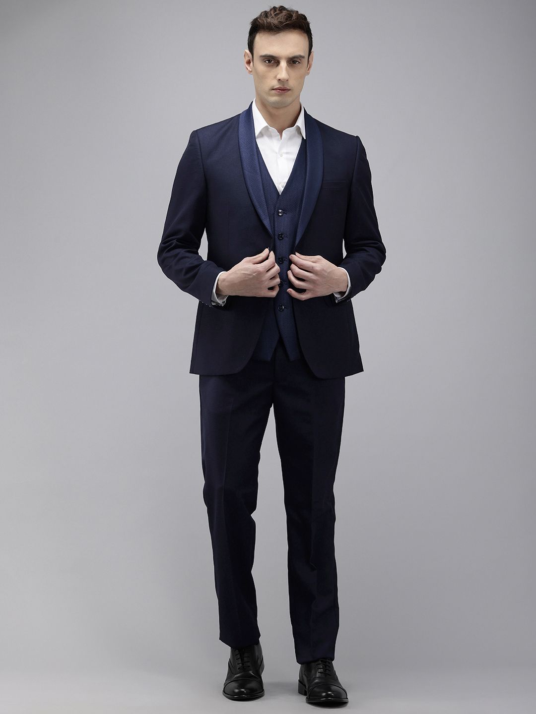 Park Avenue Reka Bentuk Diri Teksed Tuxedo 3 Piece Party Suits