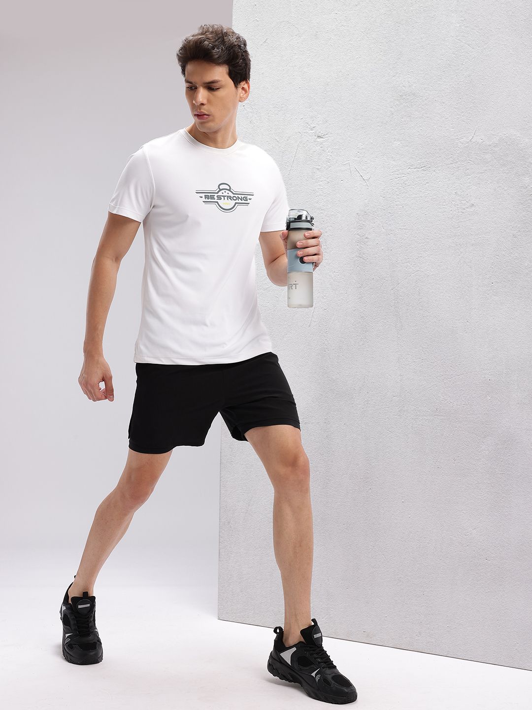 HRX by Hrithik Roshan Men Rapid-Dry Running Shorts with Inner Tights