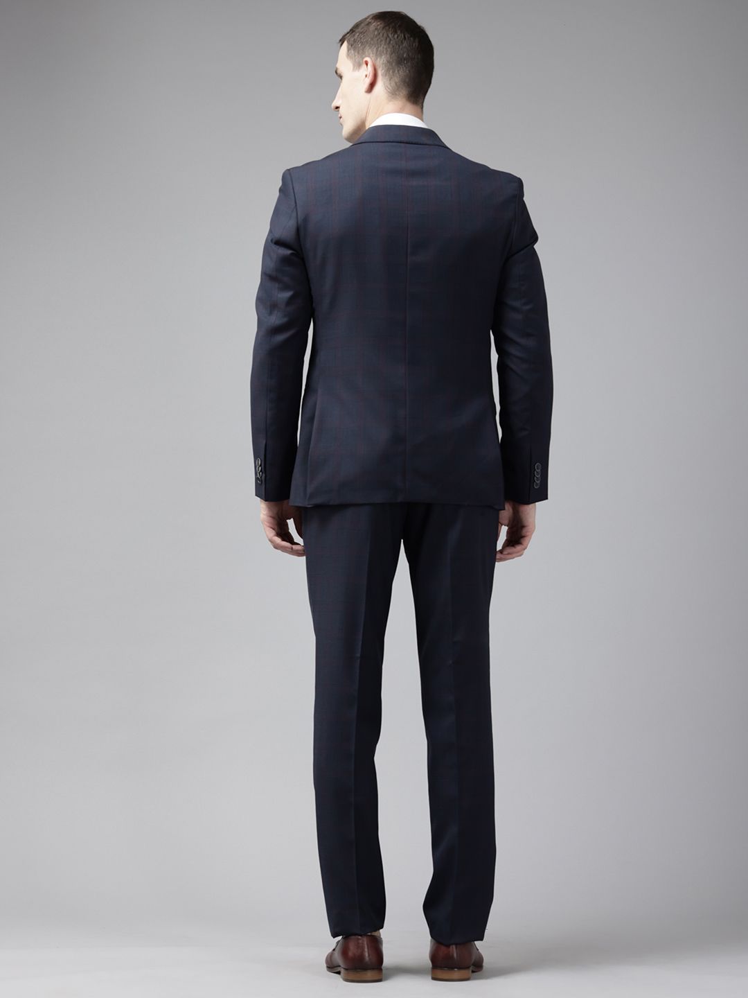 Park Avenue Super Slim Fit 2-Piece Checked Formal Suit