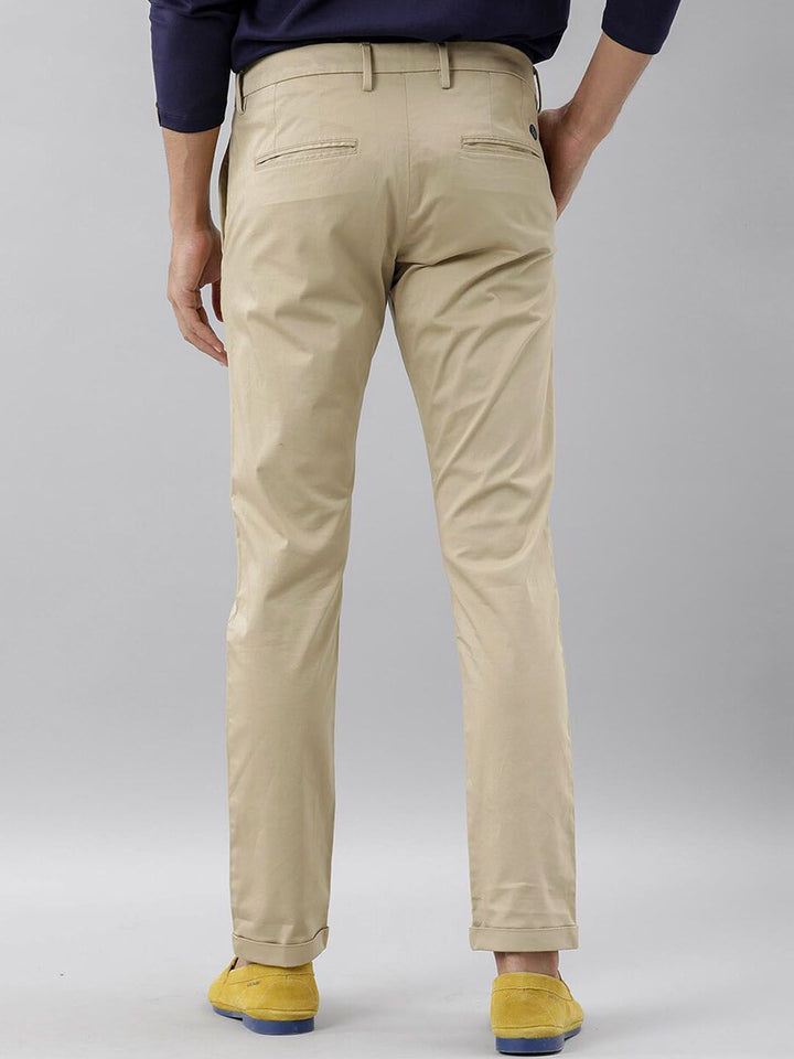 RARE RABBIT Shines Slim Fit Mid-Rise Cotton Chino Trouser