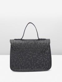 DressBerry Textured Structured Satchel Bag