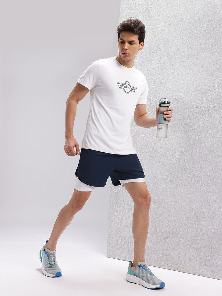 HRX by Hrithik Roshan Men Rapid-Dry Running Shorts with Inner Tights
