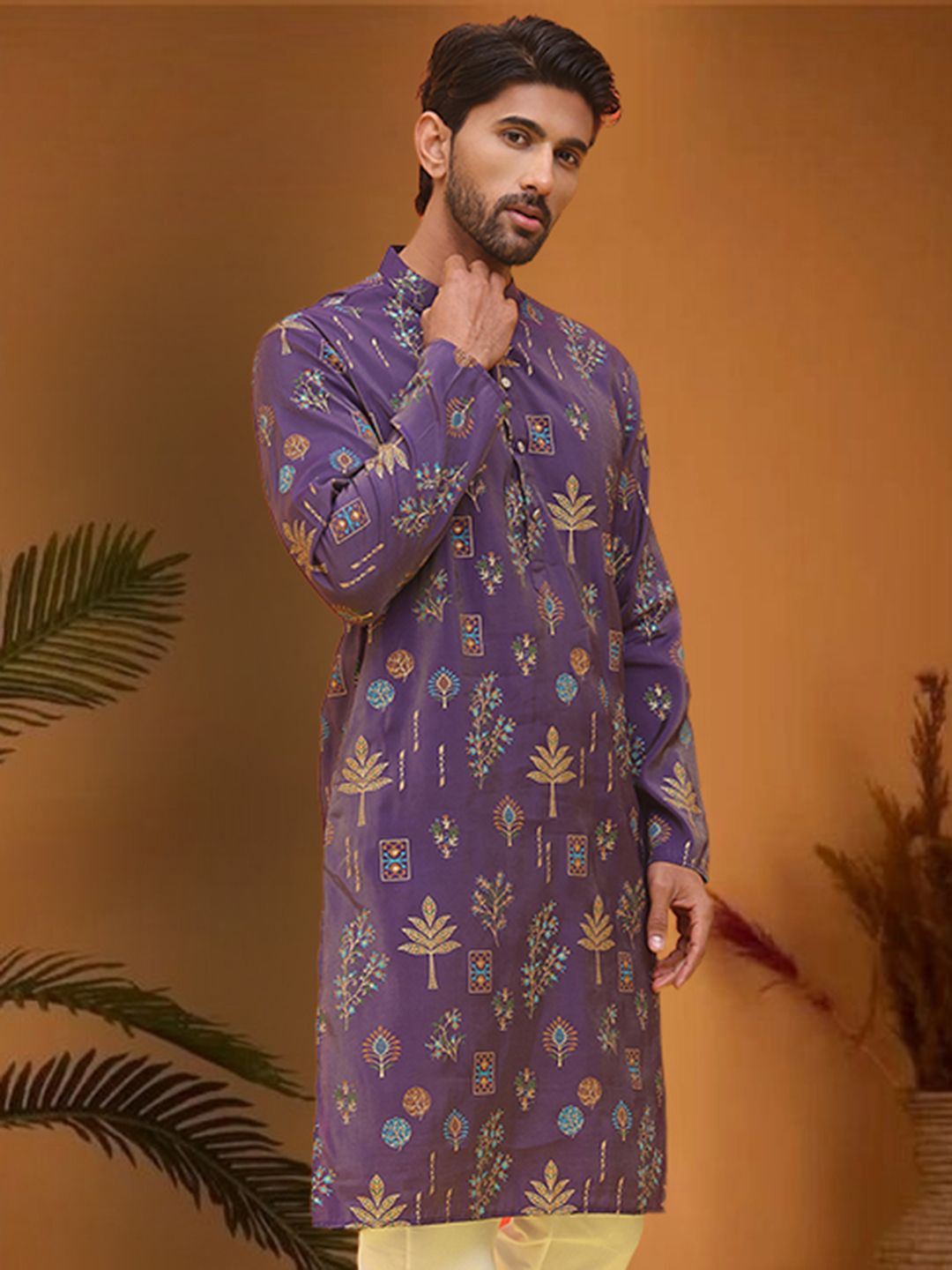 Jompers Floral Printed Straight Kurta