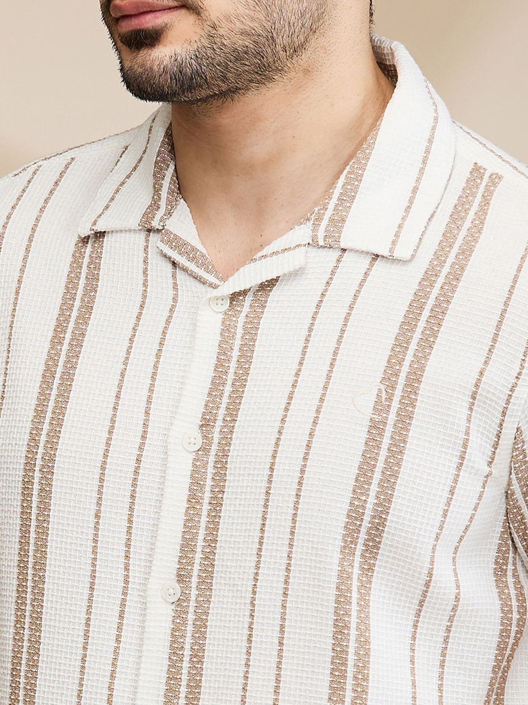 Being Human Men Slim Fit Opaque Striped Casual Shirt