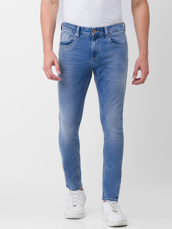 Spykar Men Slim Fit Cahaya Pudar Seluar Jeans
