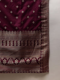 KALINI Floral Woven Design Zari Straight Kurta With Trousers & Dupatta