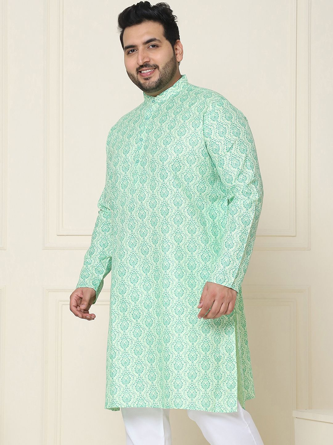 SOJANYA PLUS Men Plus Size Ethnic Motifs Printed Kurta